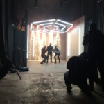 indoor fireworks at photoshoot