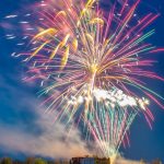 Outdoor fireworks show